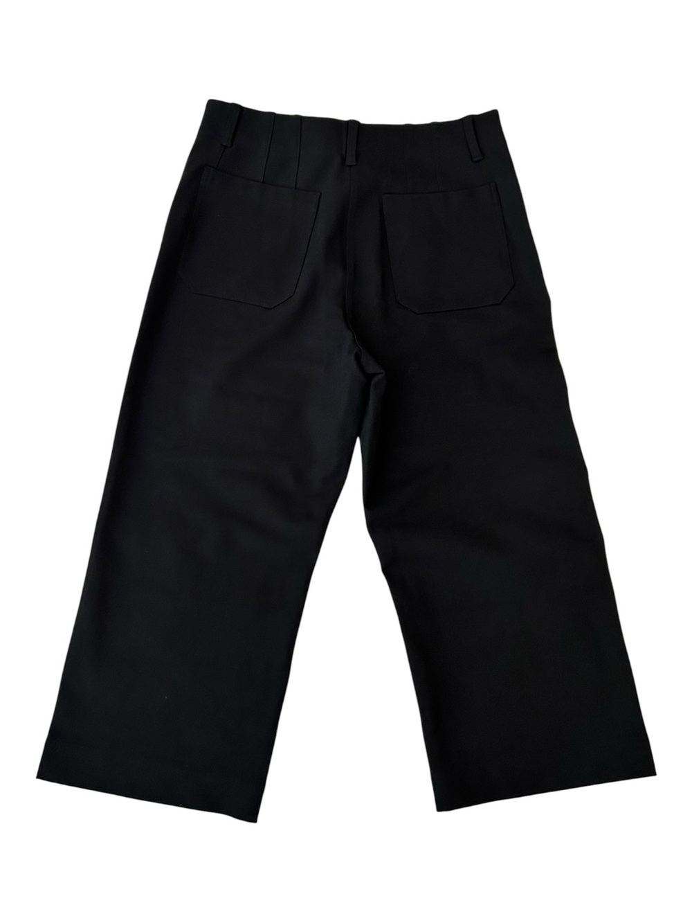 Quince Ultra-Stretch Ponte Cropped Wide Leg Pants Black 16 NWT - Picture 3 of 15